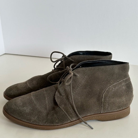 Franco Sarto Olive Suede Desert Lace-Up Ankle Booties Sz 8M - Picture 3 of 7